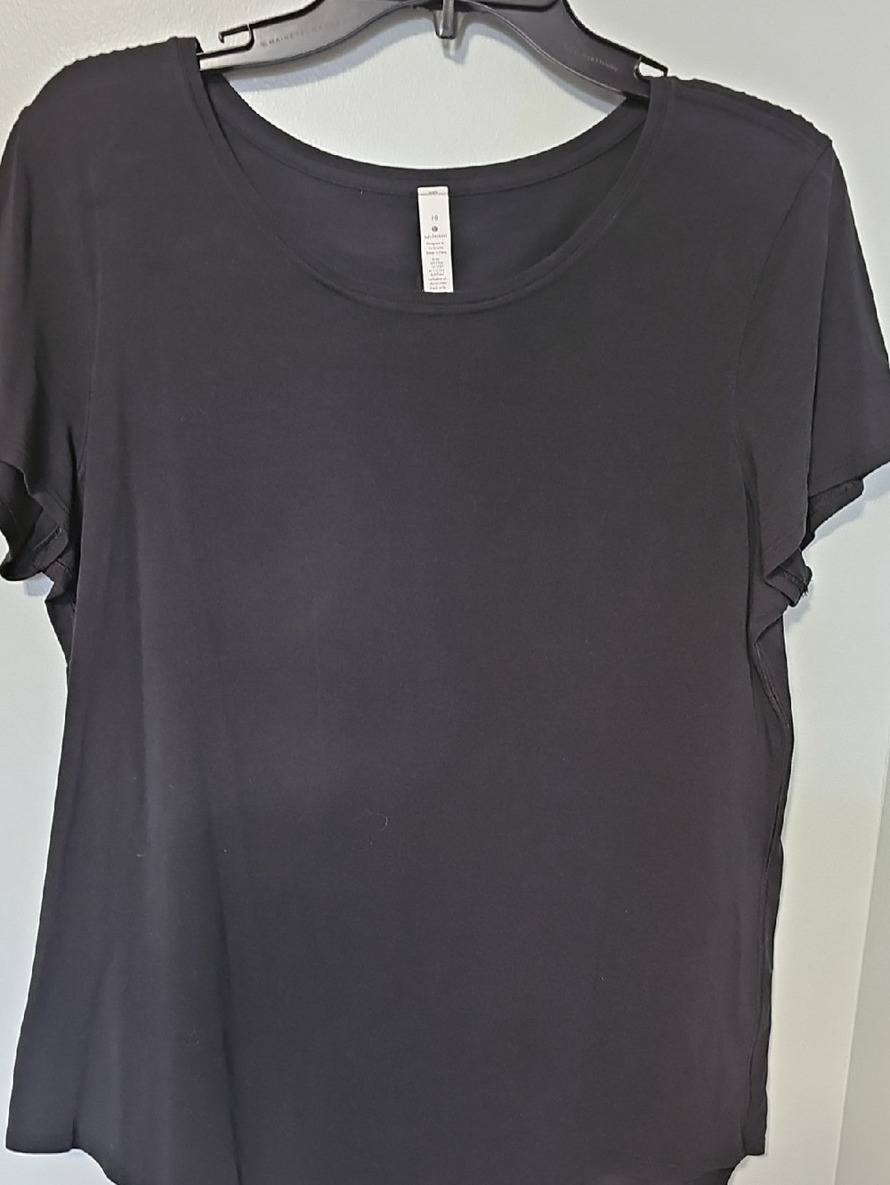 lululemon athletica Black Short Sleeve Scoop Neck Tee